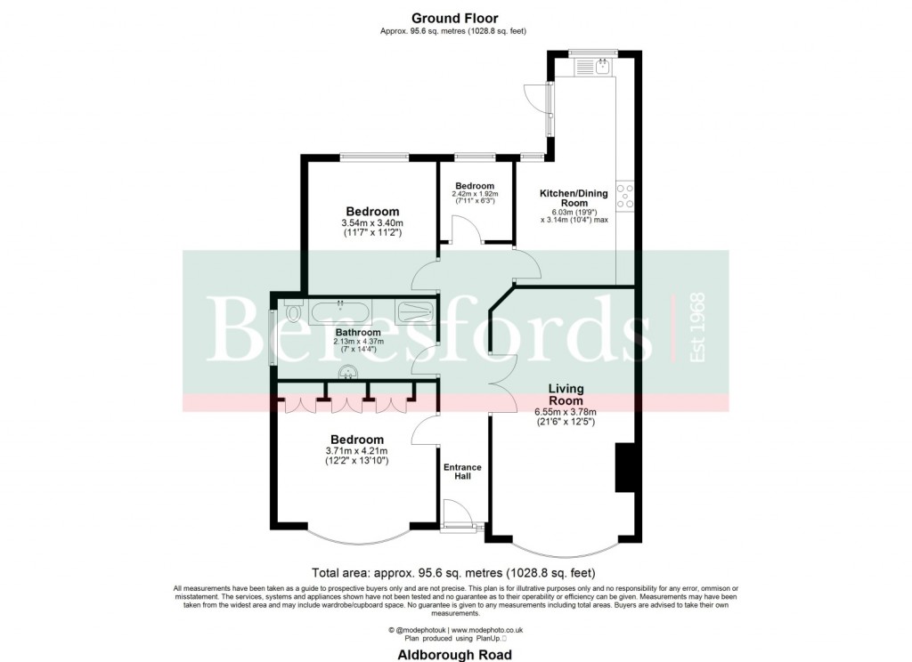 Floorplans For Aldborough Road, Upminster, RM14