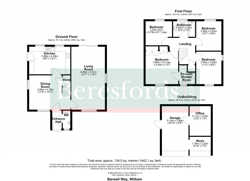 Floorplans For Barwell Way, Witham, Essex, CM8