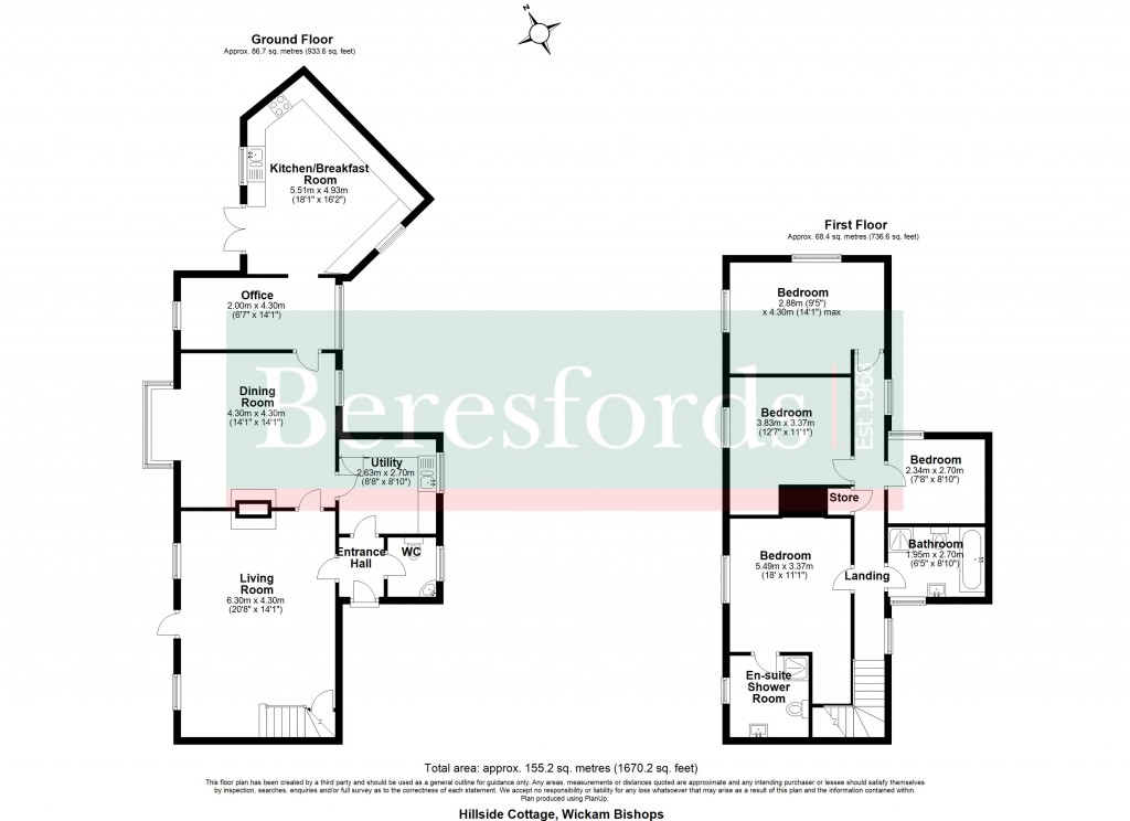 Floorplans For Station Road, Wickham Bishops, Witham, Essex, CM8