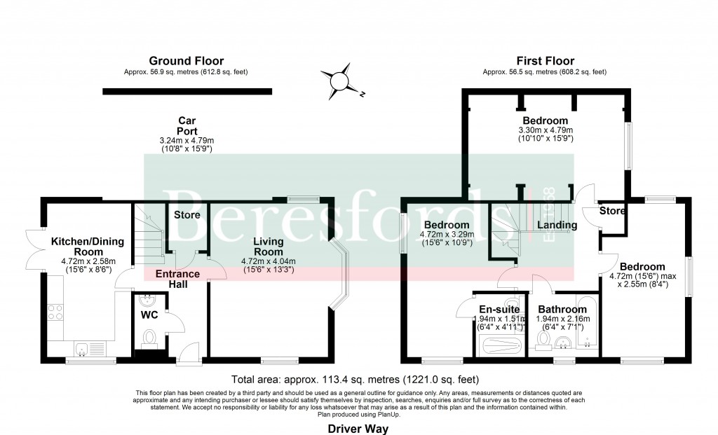 Floorplans For Driver Way, Witham, Essex, CM8