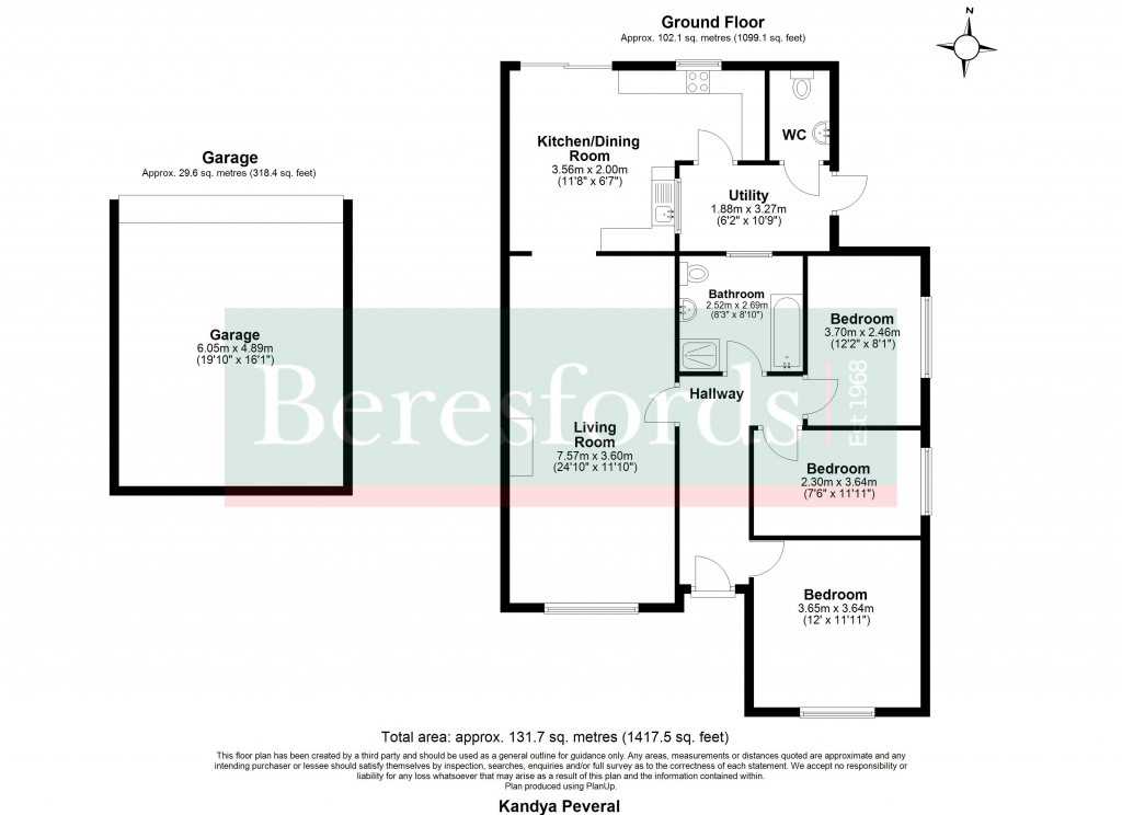 Floorplans For Peverel Avenue, Hatfield Peverel, Chelmsford, Essex, CM3