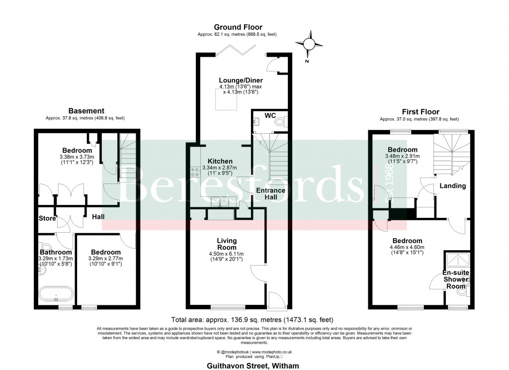 Floorplans For Guithavon Street, Witham, Essex, CM8