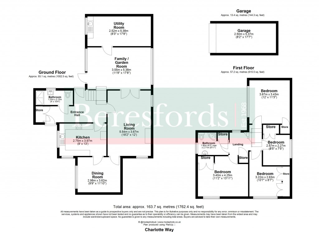 Floorplans For Charlotte Way, Witham, Essex, CM8