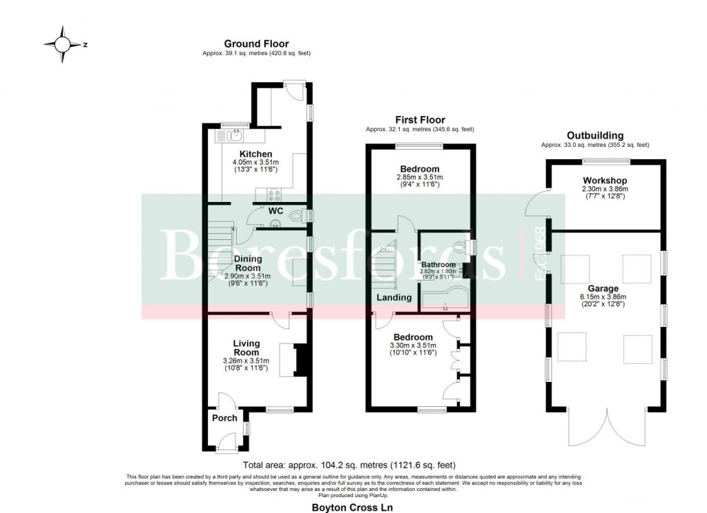 Floorplans For Boyton Cross, Roxwell, Chelmsford, Essex, CM1