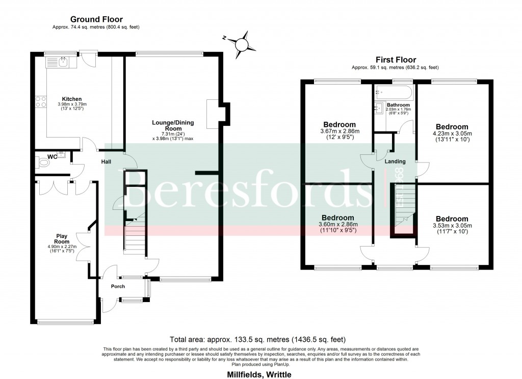 Floorplans For Millfields, Writtle, Chelmsford, Essex, CM1