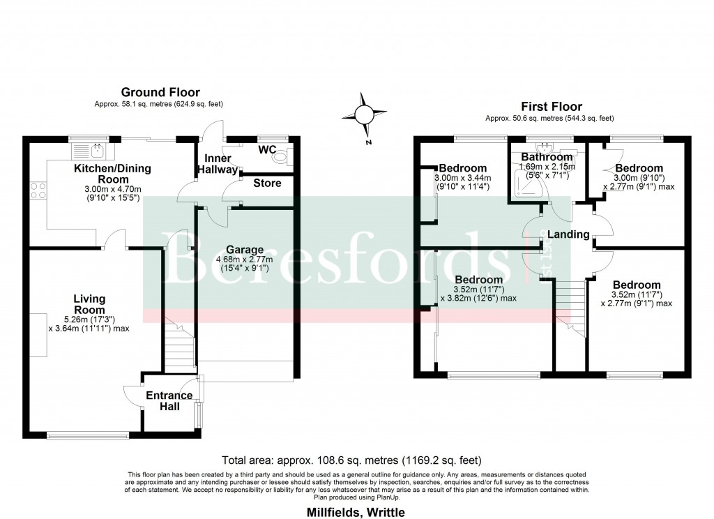 Floorplans For Millfields, Writtle, Chelmsford, Essex, CM1