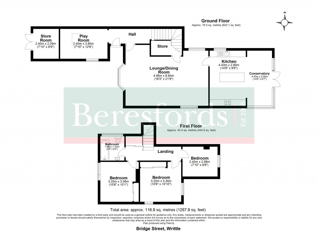 Floorplans For Bridge Street, Writtle, Chelmsford, Essex, CM1