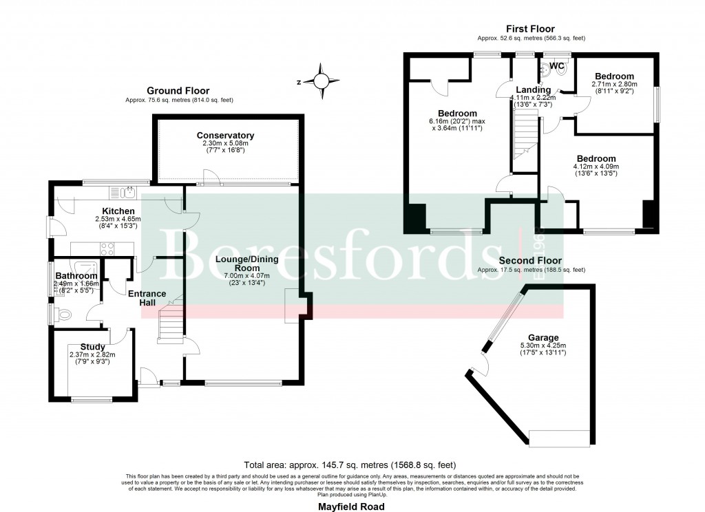 Floorplans For Mayfield Road, Writtle, Chelmsford, Essex, CM1