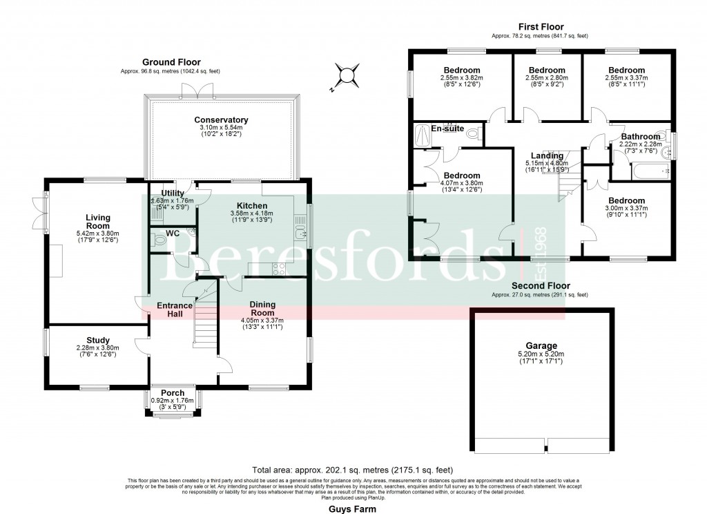Floorplans For Guys Farm, Writtle, Chelmsford, Essex, CM1