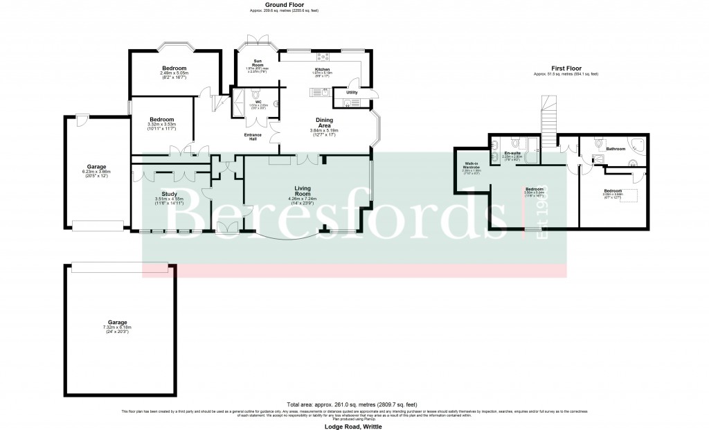 Floorplans For Lodge Road, Writtle, Chelmsford, Essex, CM1