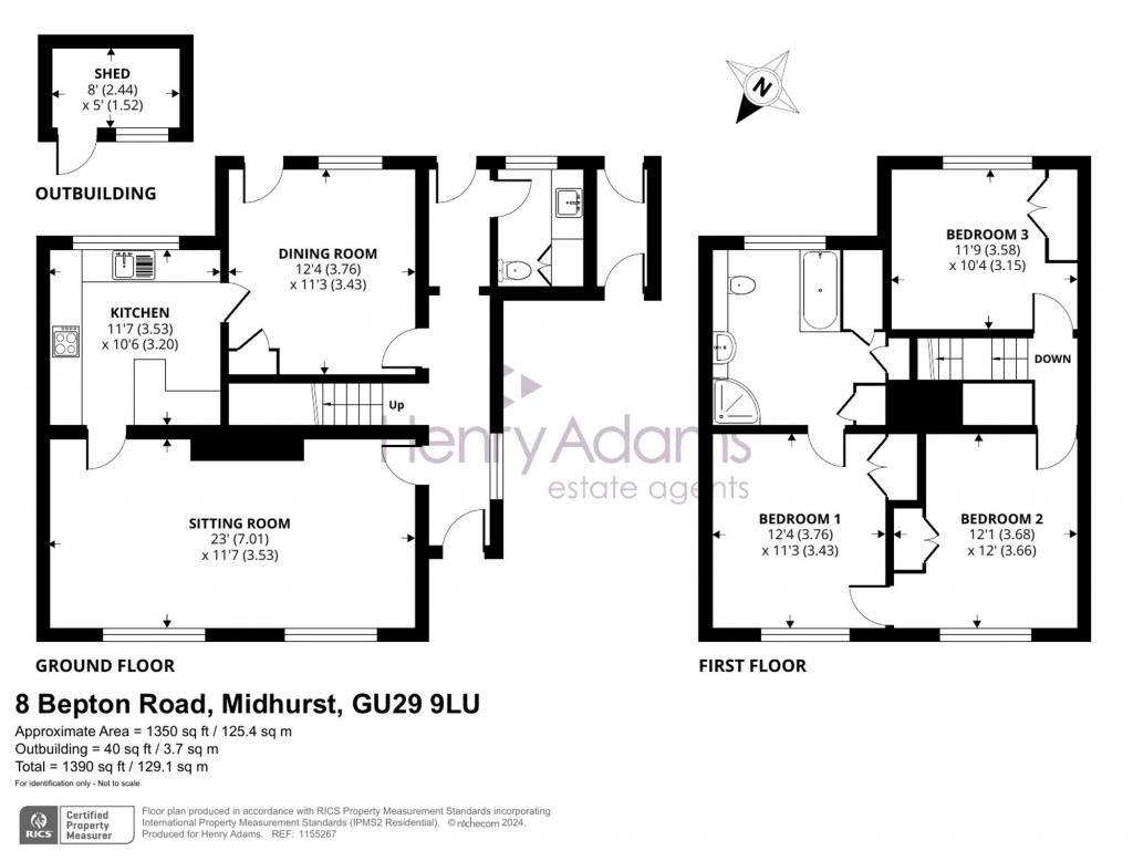 Floorplans For Bepton Road, Midhurst, GU29