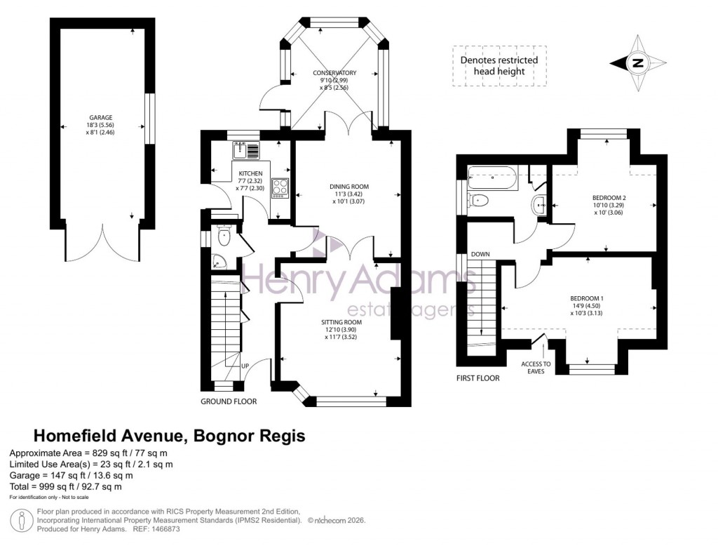 Floorplans For Homefield Avenue, Felpham, PO22