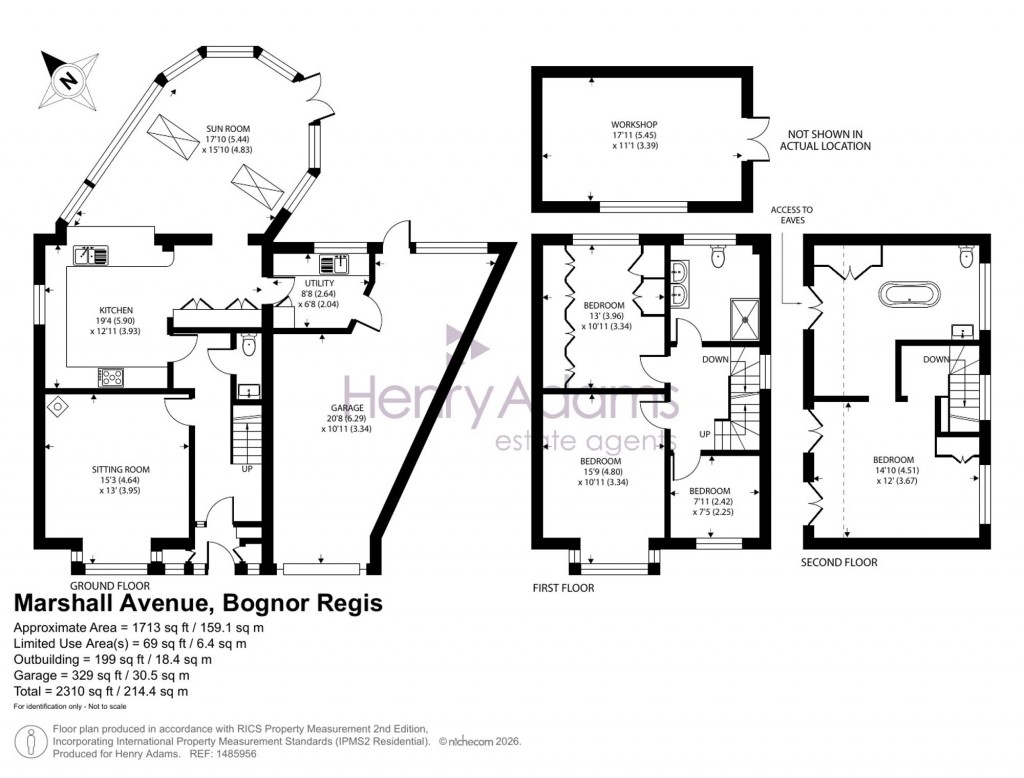 Floorplans For Marshall Avenue, Bognor Regis, PO21