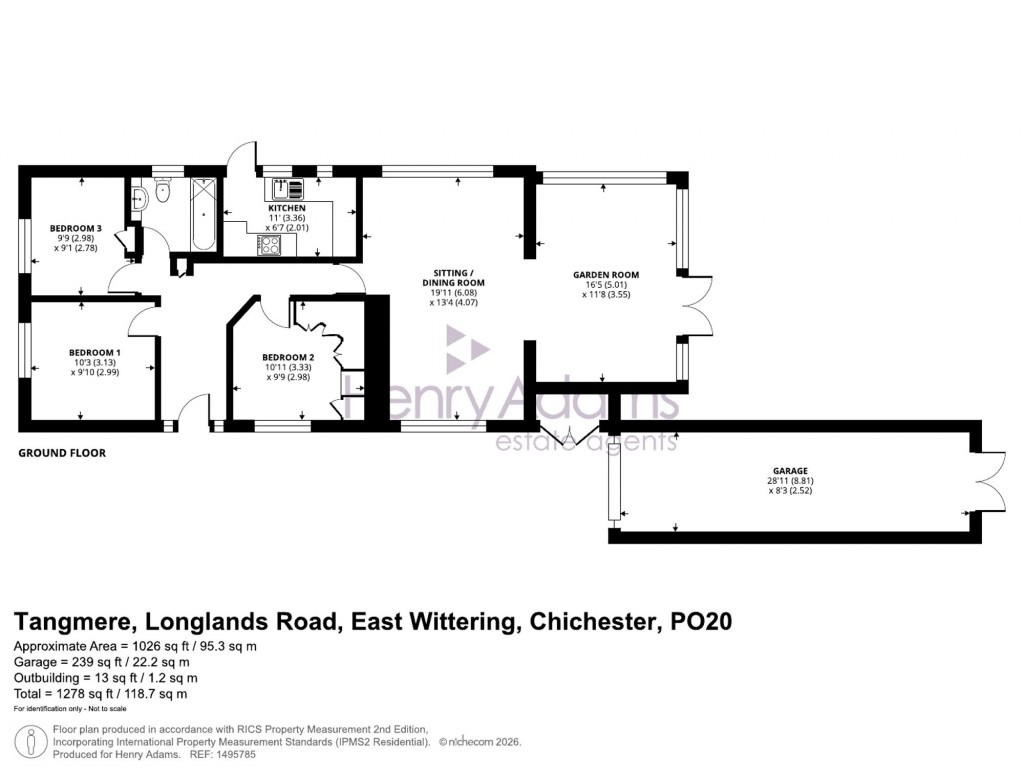 Floorplans For Longlands Road, East Wittering, PO20