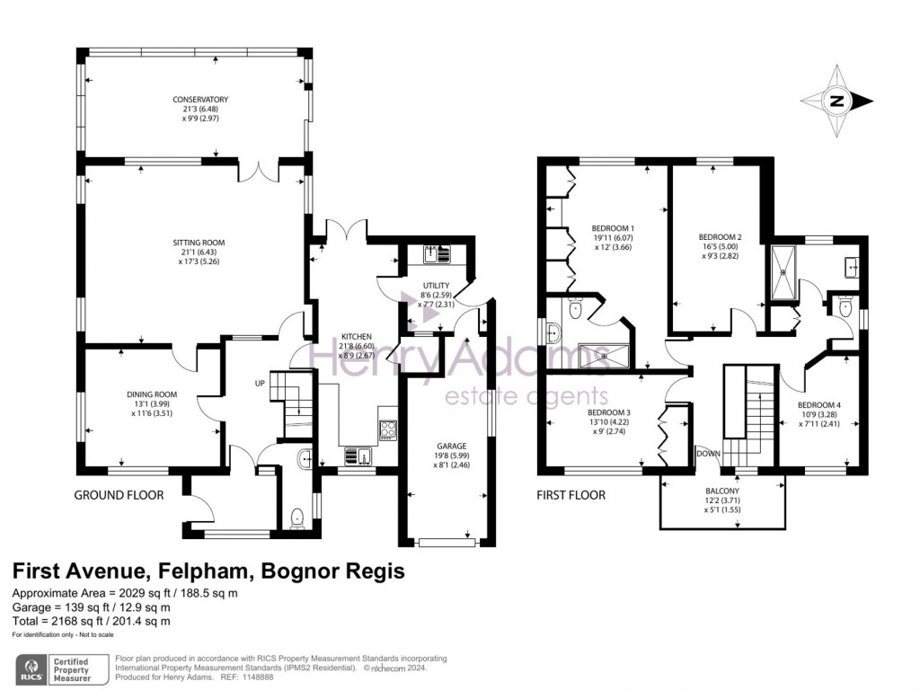 Floorplans For First Avenue, Felpham, PO22