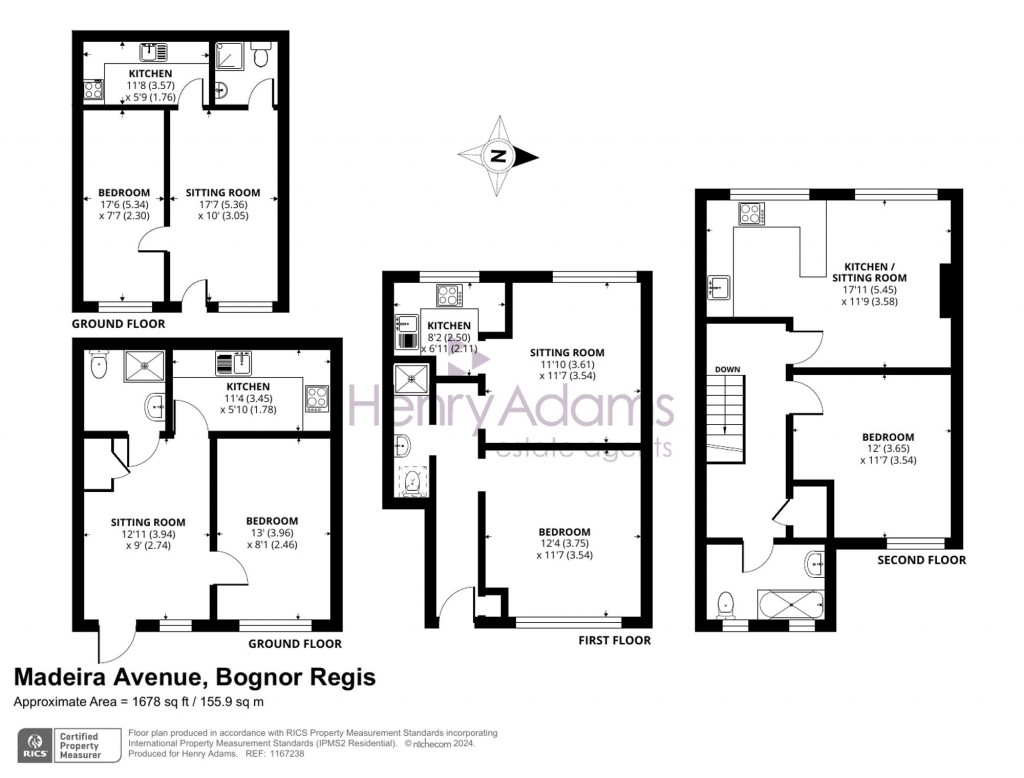 Floorplans For Madeira Parade, Madeira Avenue, PO22