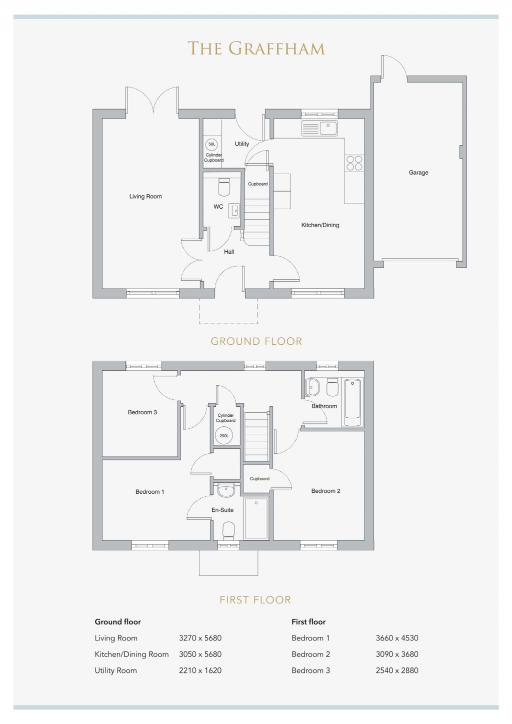 Floorplans For Bonham's Field, Yapton Road, BN18