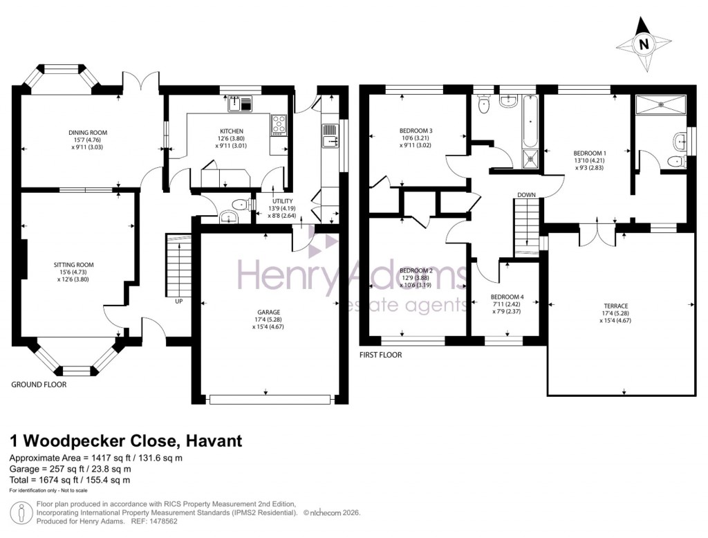 Floorplans For Woodpecker Close, Havant, PO9