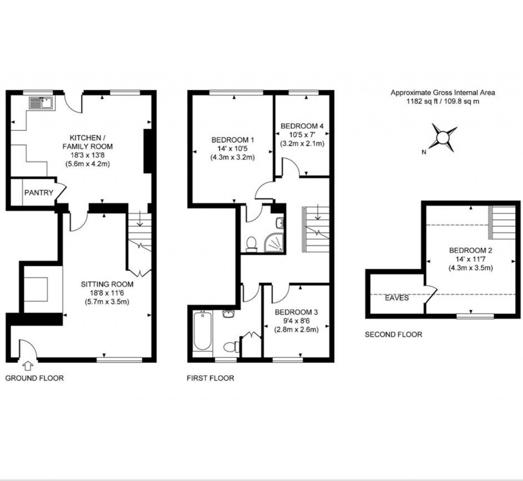 Floorplans For Stane Street, North Heath, RH20