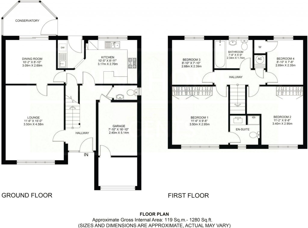 Floorplans For Everglades Avenue, Waterlooville, PO8
