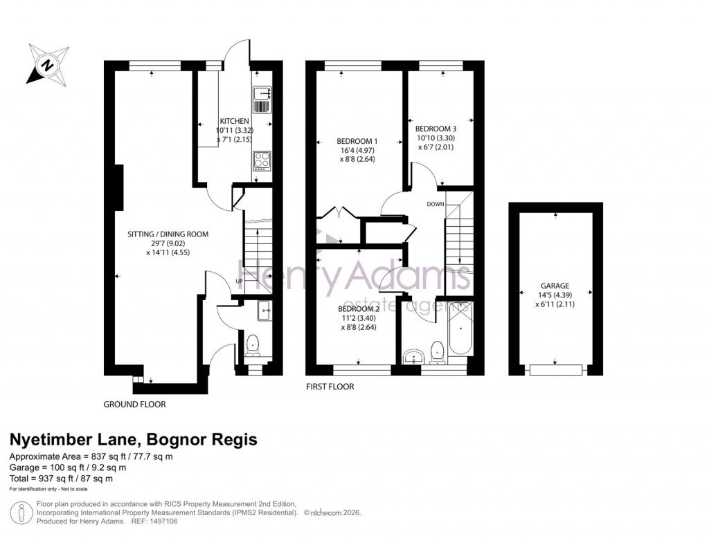 Floorplans For Nyetimber Lane, Rose Green, PO21