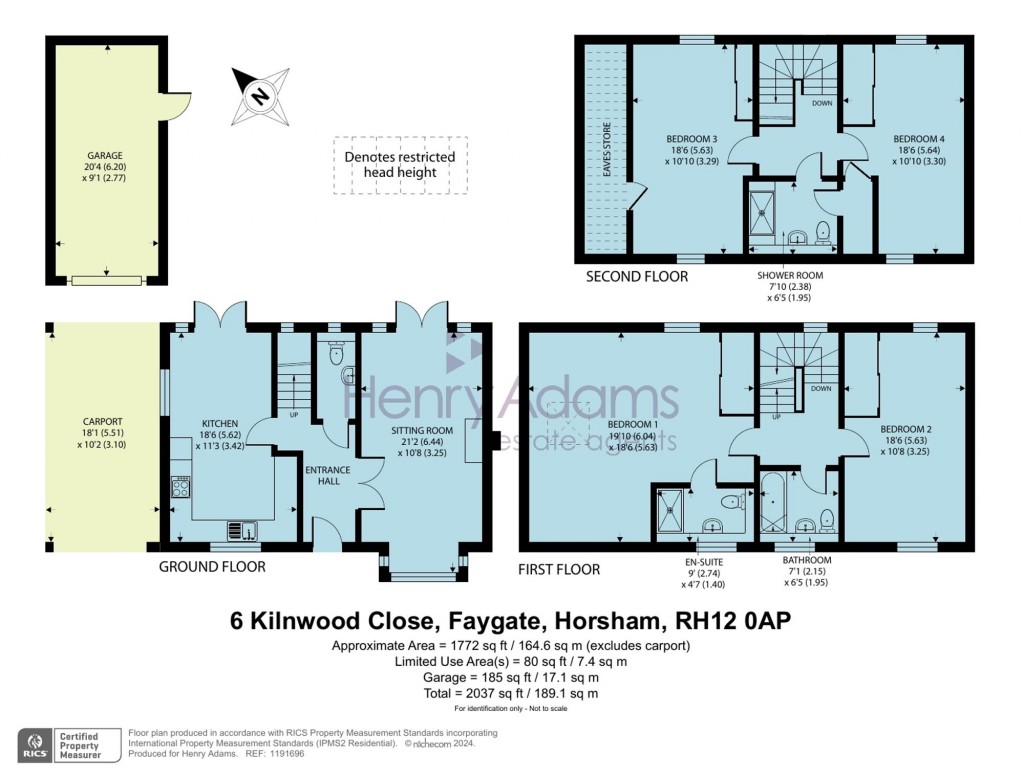 Floorplans For Kilnwood Close, Faygate, RH12