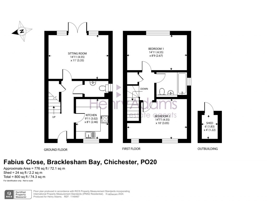 Floorplans For Fabius Close, Bracklesham Bay, PO20