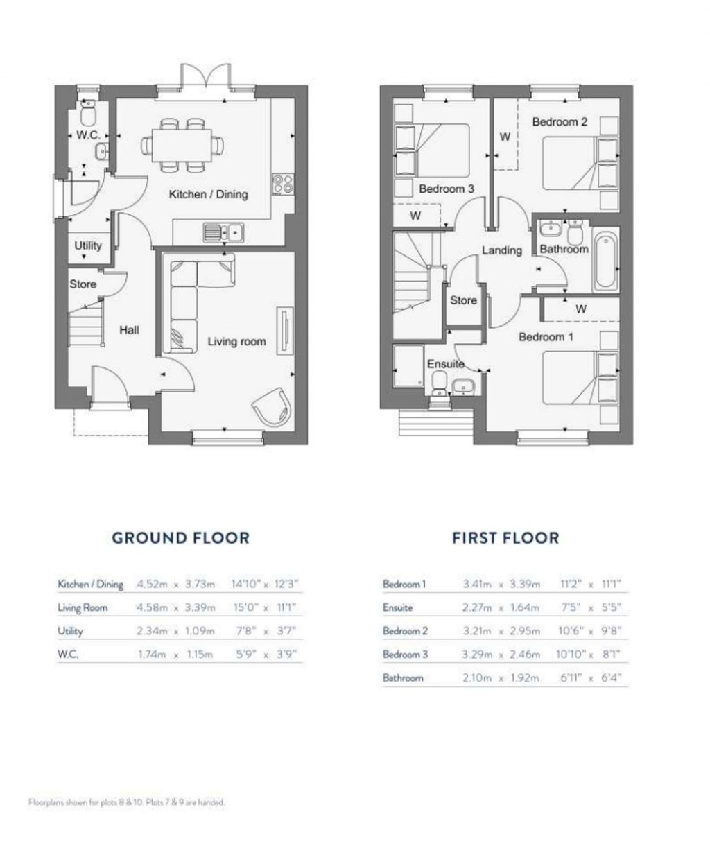 Floorplans For The Springs, Hambrook, PO18