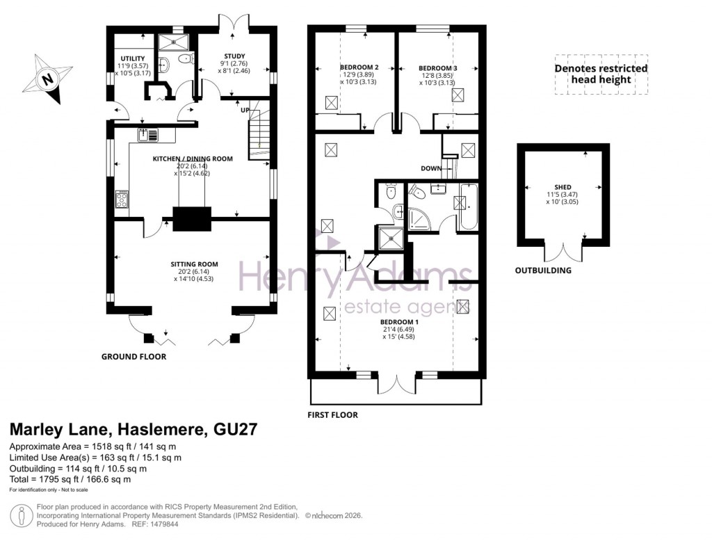 Floorplans For Marley Lane, Haslemere, GU27