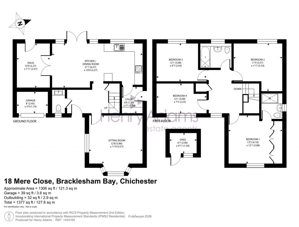 Floorplans For Mere Close, Bracklesham Bay, PO20