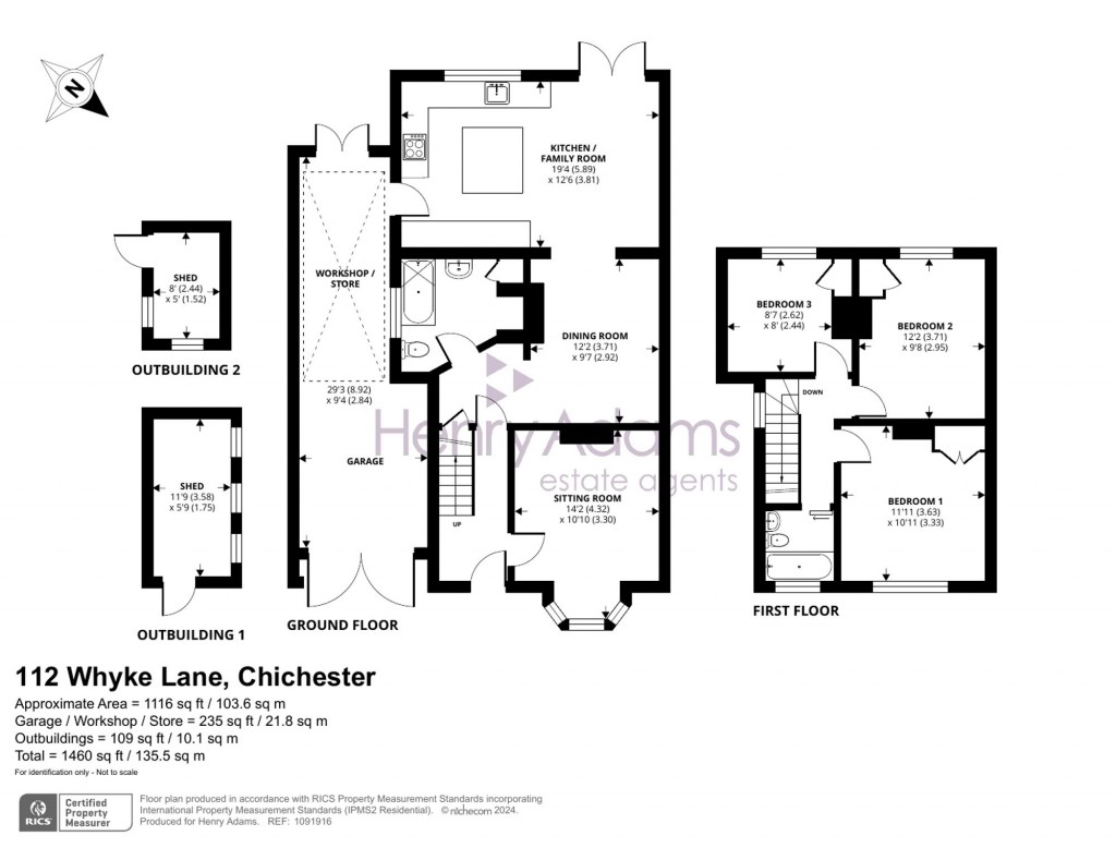 Floorplans For Whyke Lane, Chichester, PO19