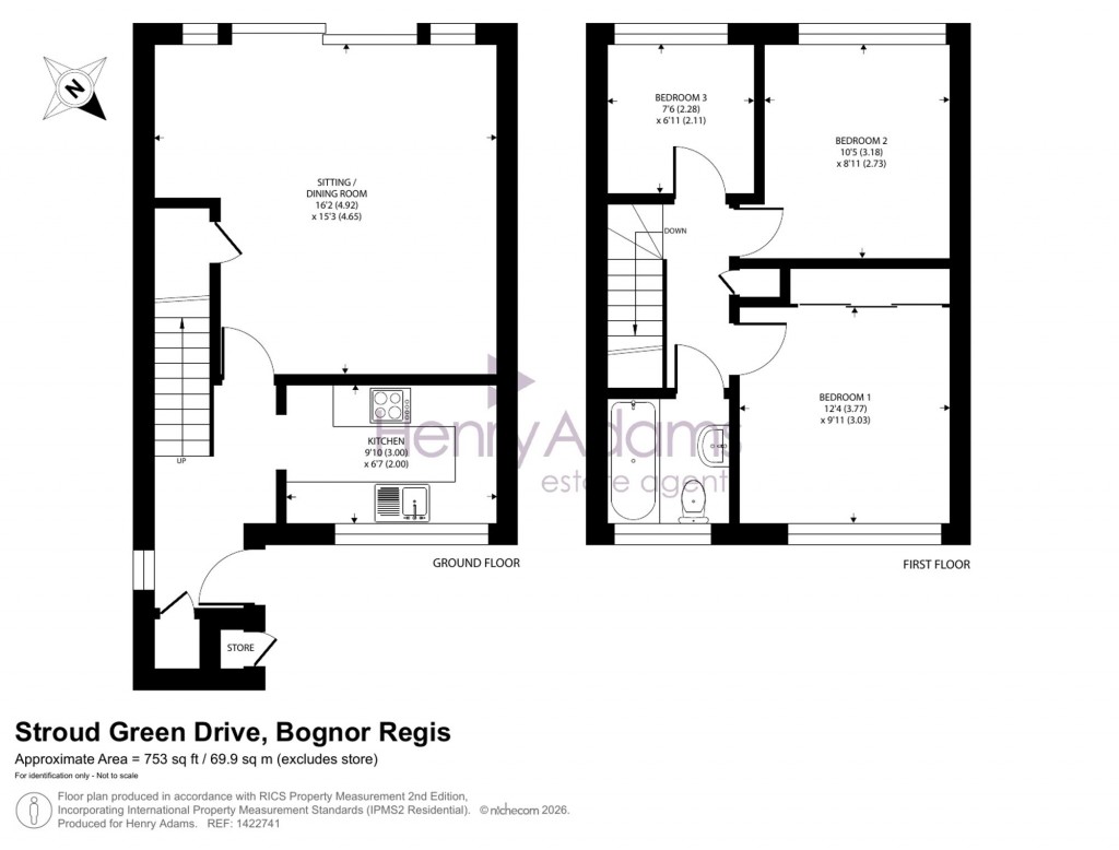 Floorplans For Stroud Green Drive, Bognor Regis, PO21