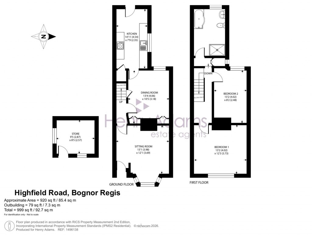 Floorplans For Highfield Road, Bognor Regis, PO22