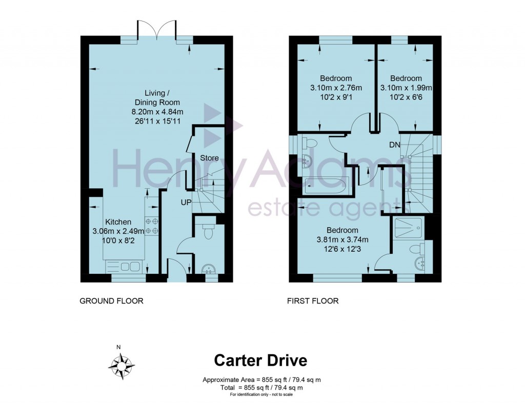 Floorplans For Carter Drive, Broadbridge Heath, RH12