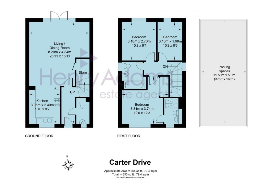Floorplans For Carter Drive, Broadbridge Heath, RH12