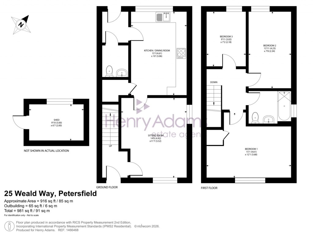 Floorplans For Weald Way, Petersfield, GU31