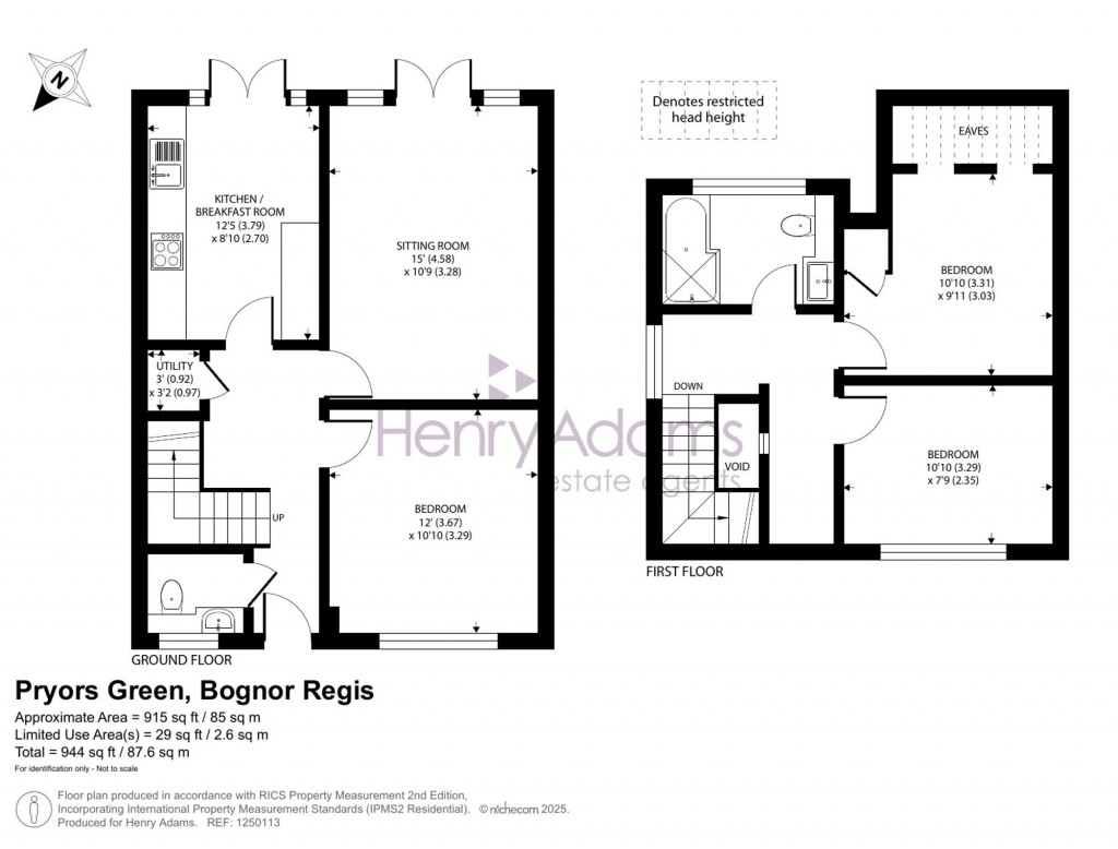 Floorplans For Pryors Green, Rose Green, PO21