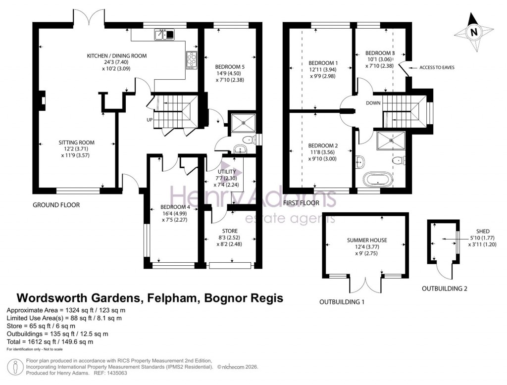 Floorplans For Wordsworth Gardens, Felpham, PO22