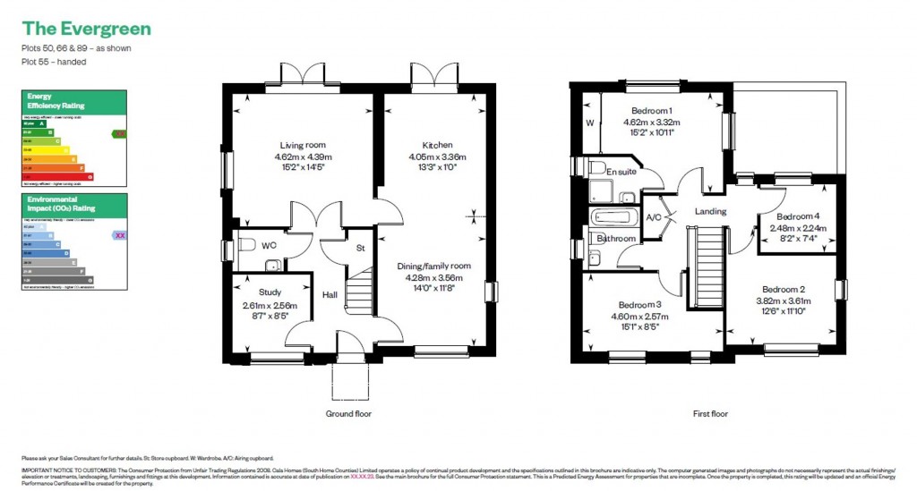 Floorplans For Moorhen Walk, Hambrook, PO18