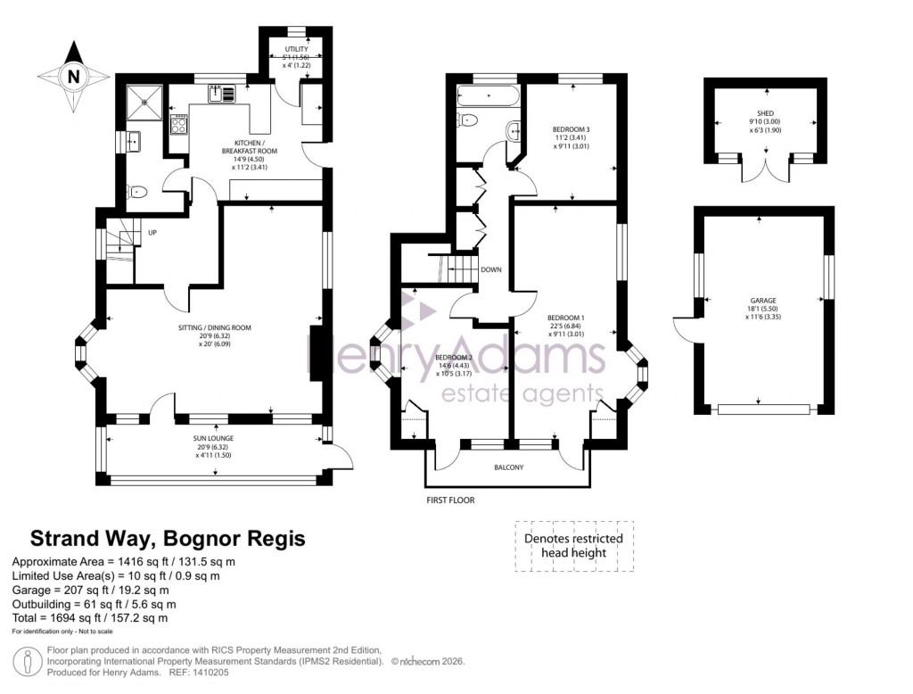 Floorplans For Strand Way, Felpham, PO22
