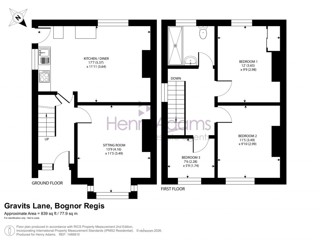 Floorplans For Gravits Lane, Bognor Regis, PO21
