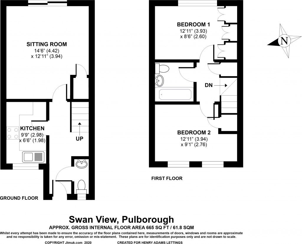 Floorplans For Swan View, Pulborough, RH20
