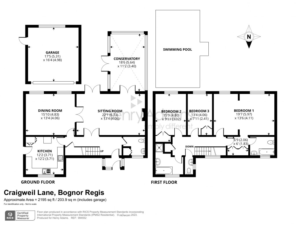 Floorplans For Craigweil Lane, Aldwick, Bognor Regis, PO21