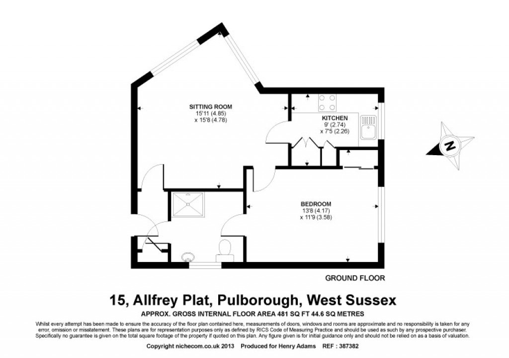Floorplans For 15 Allfrey Plat Lower Street, Pulborough, RH20