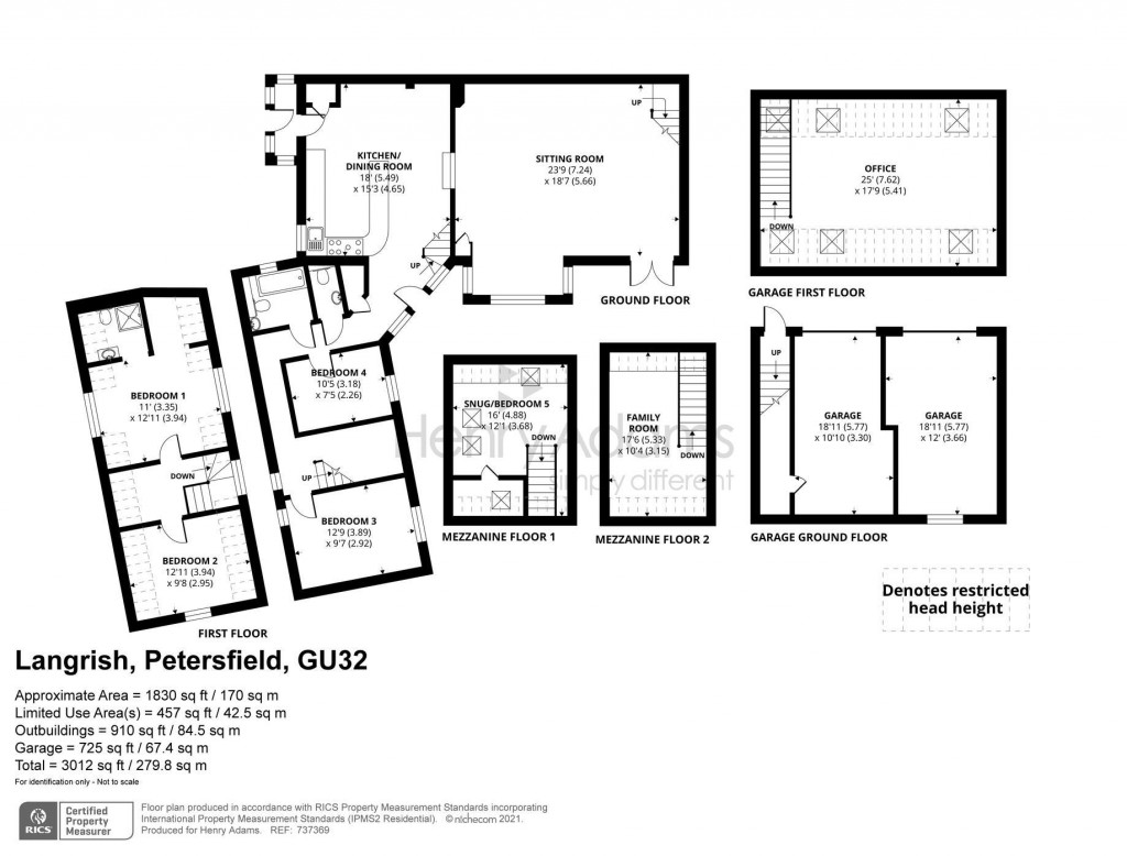 Floorplans For Old Pitts Farm, Langrish, GU32