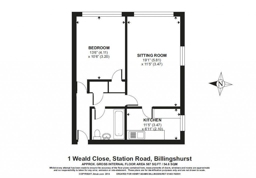Floorplans For Weald Court, Station Road, Billingshurst, RH14