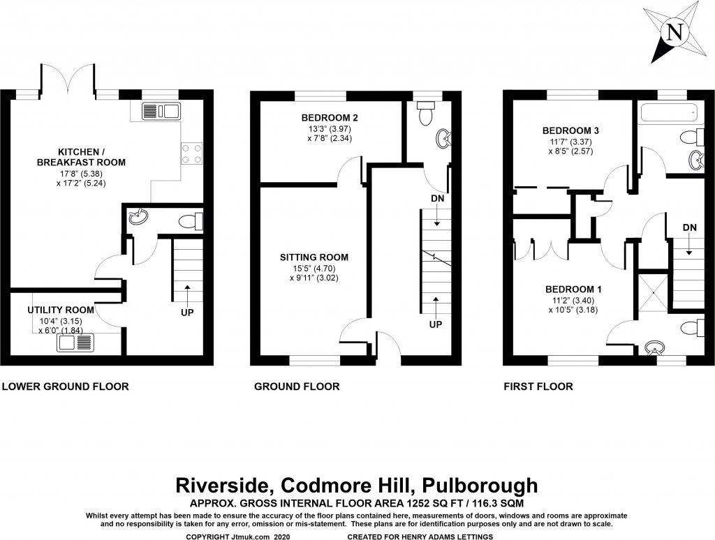 Floorplans For Riverside, Codmore Hill, Pulborough, RH20