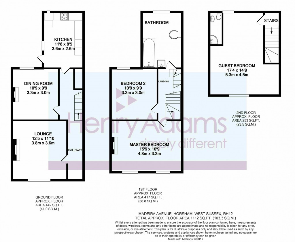 Floorplans For Madeira Avenue, Horsham, RH12