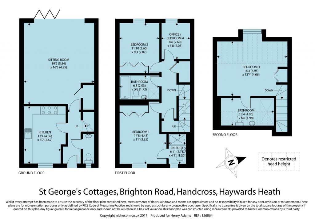 Floorplans For St Georges Cottages, Brighton Road, Handcross, RH17
