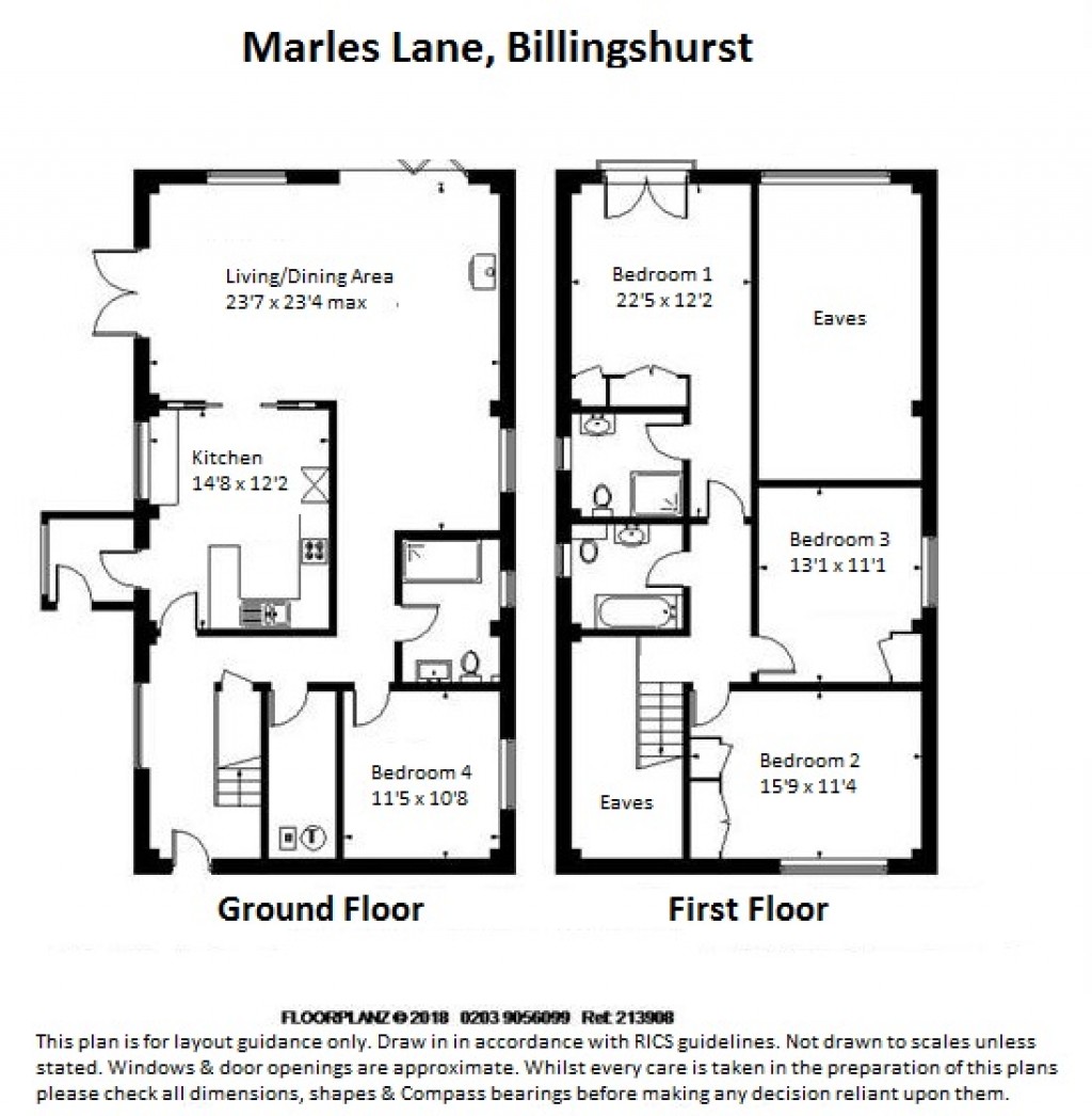 Floorplans For Marles Lane, The Haven, Billingshurst, RH14